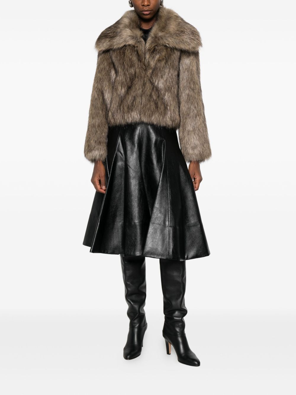 Thelaurent Coats Multicolour Artificial Fur