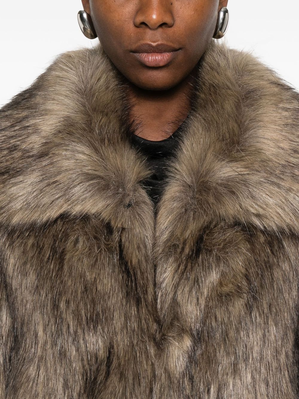 Thelaurent Coats Multicolour Artificial Fur