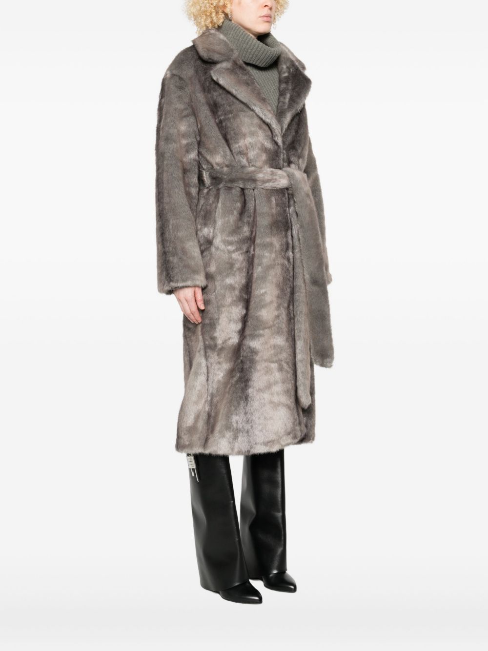 THELAURENT Coats Grey Artificial Fur
