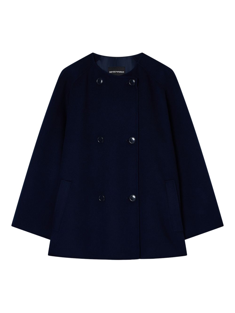 Emporio Armani Coats Blu Cashmere
