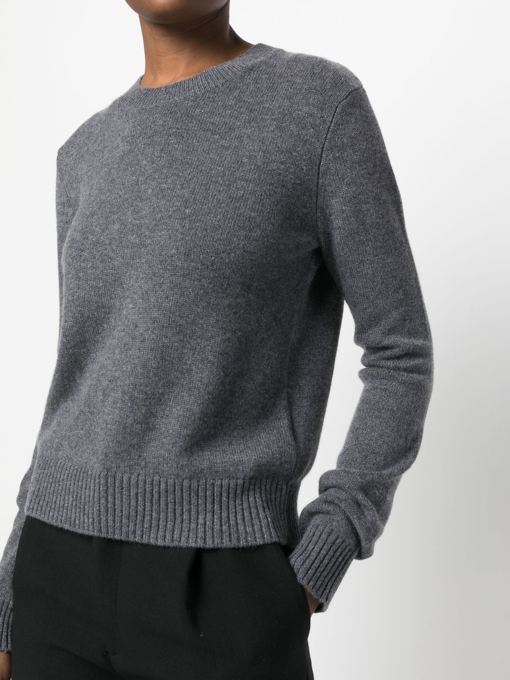 Lisa Yang Sweaters Grey Knitted Cashmere