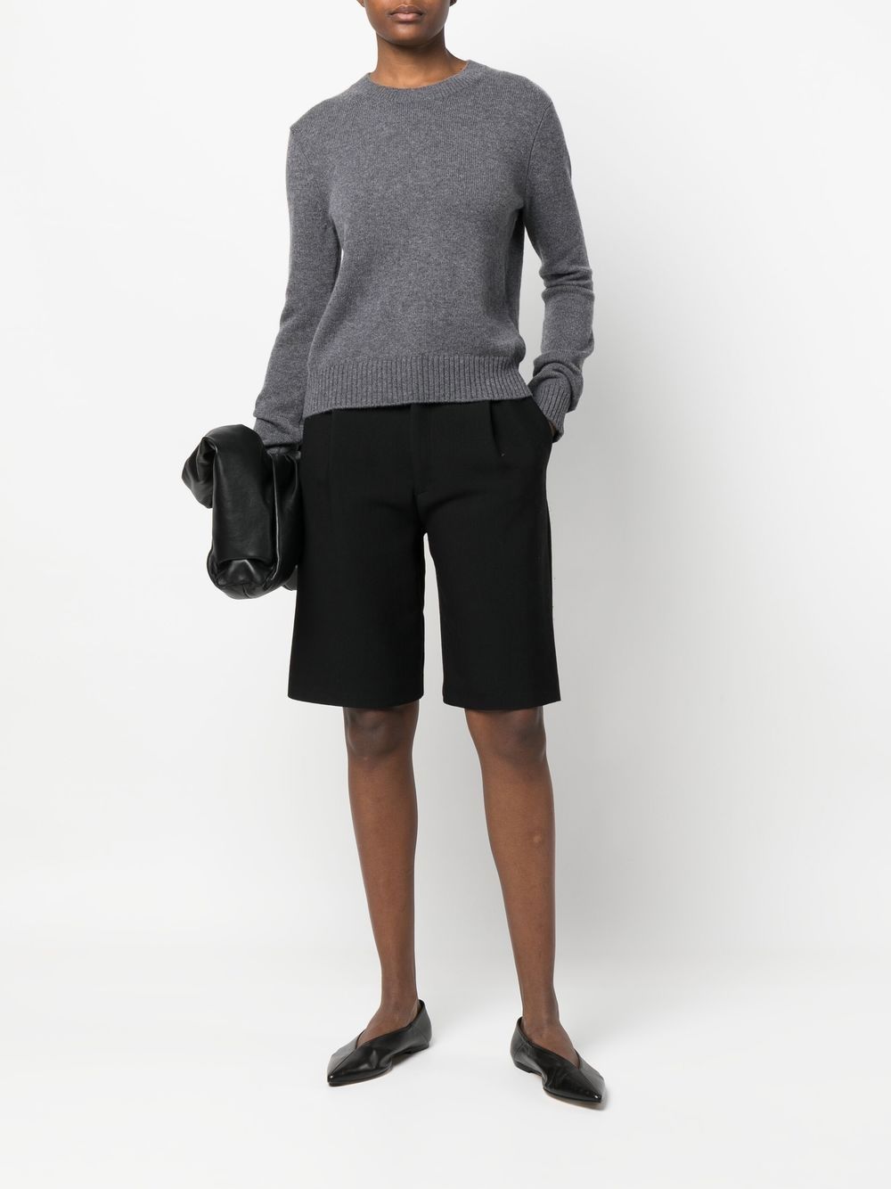 Lisa Yang Sweaters Grey Knitted Cashmere