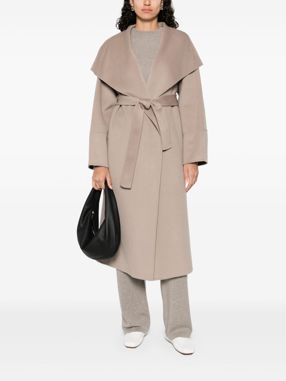 Soft Goat Coats Beige Wool