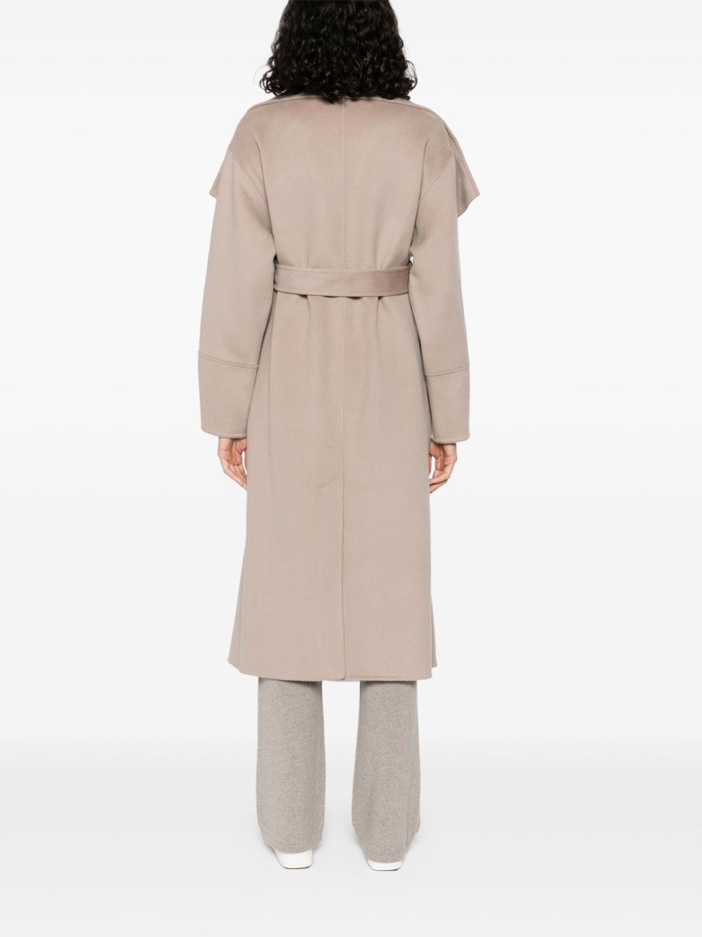 Soft Goat Coats Beige Wool