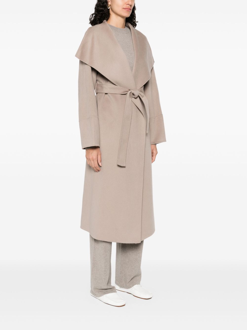 Soft Goat Coats Beige Wool