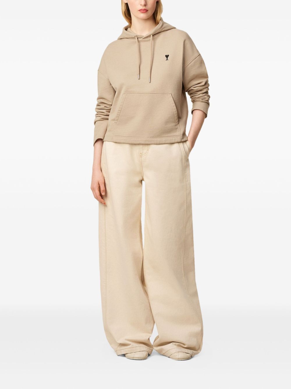 Ami Paris Sweaters Beige Coton