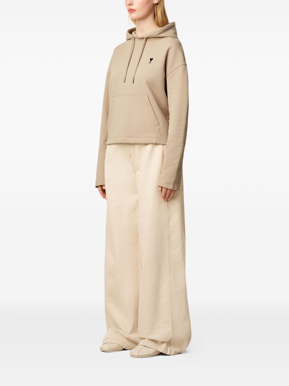 Ami Paris Sweaters Beige Coton