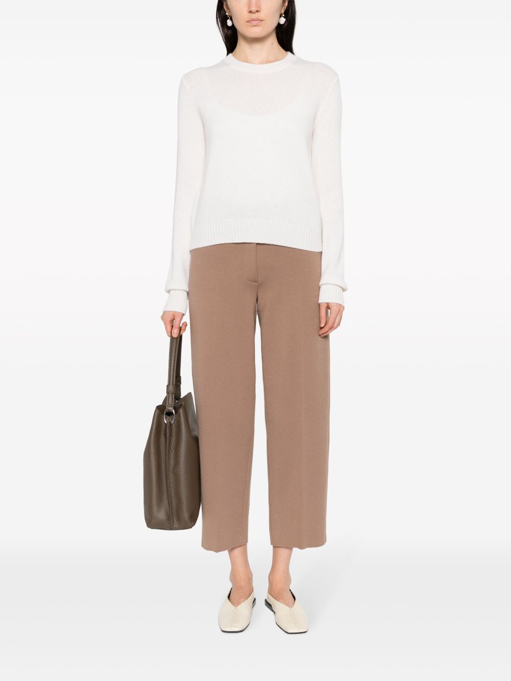 Lisa Yang Sweaters Beige Knitted Cashmere