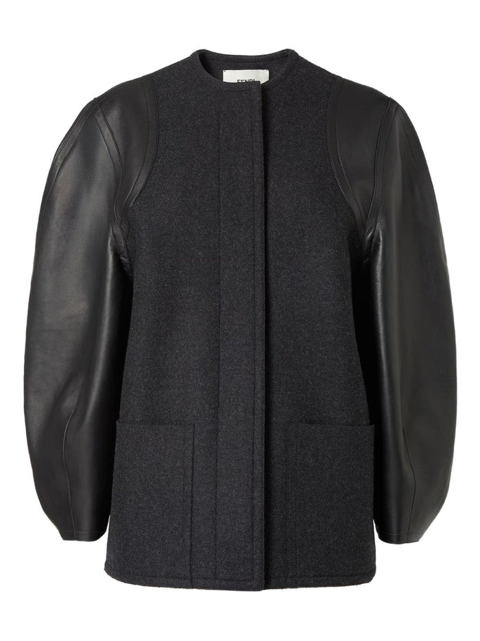Fendi Coats Grey Vi+wv+nr6bott:madreper