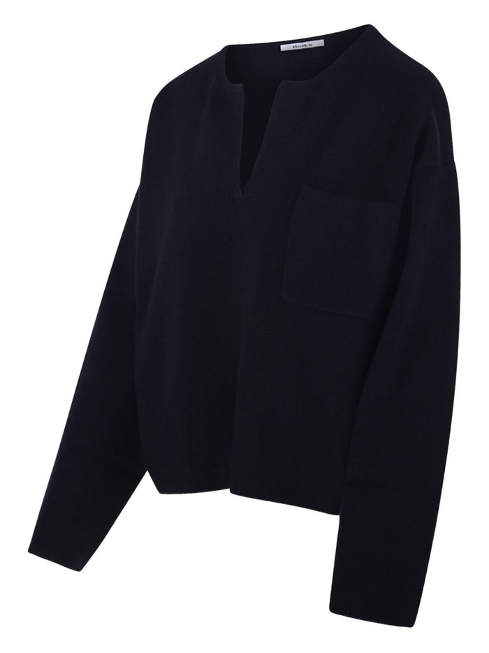 Max Mara Sweaters Blue Wool