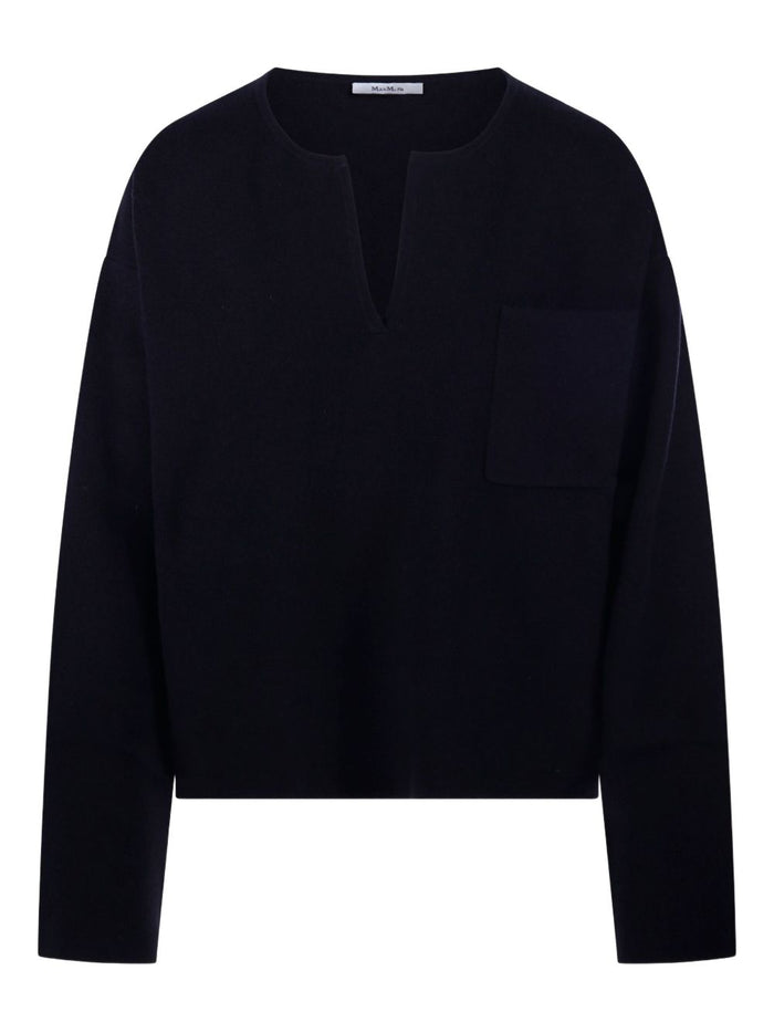 Max Mara Sweaters Blue Wool