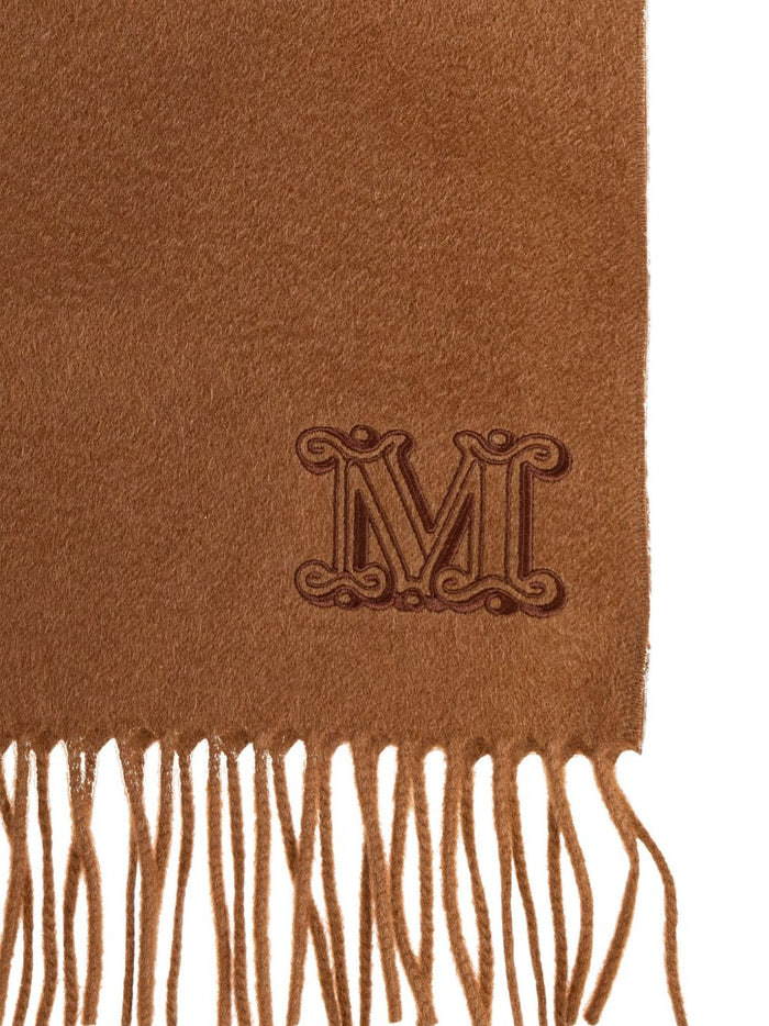 Max Mara Scarfs Leather Brown Cashmere