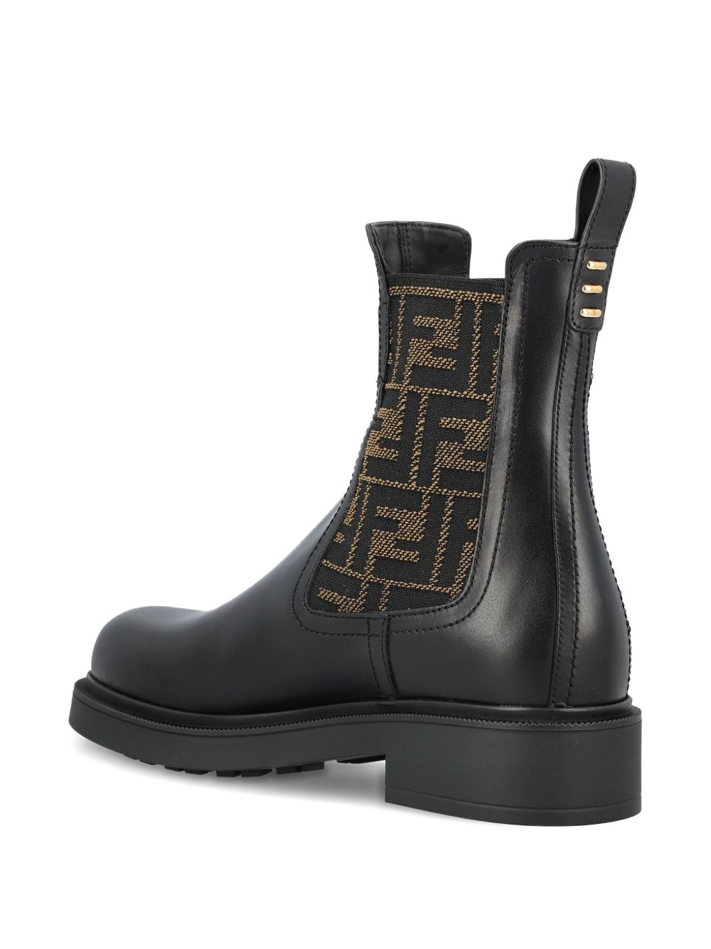 Fendi Boots Black Vit+interno:vit