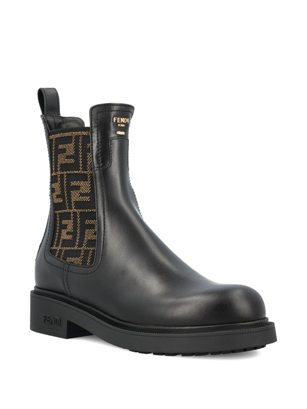 Fendi Boots Black Vit+interno:vit