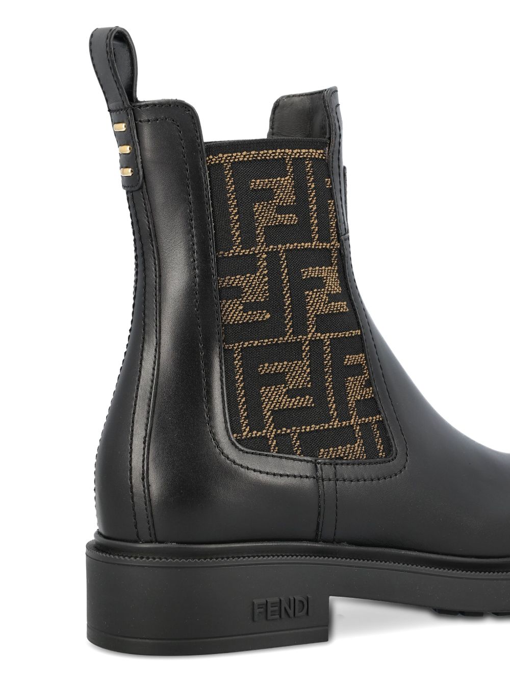 Fendi Boots Black Vit+interno:vit
