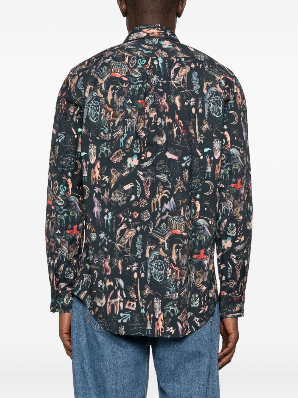 Paul Smith Shirts Blue Viscose
