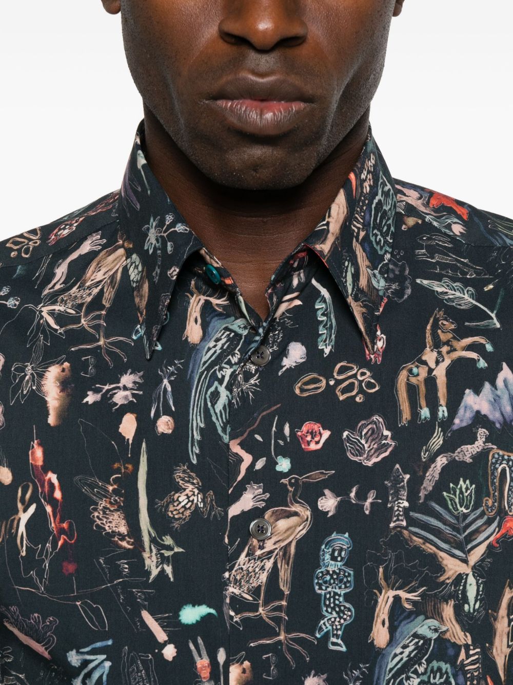 Paul Smith Shirts Blue Viscose