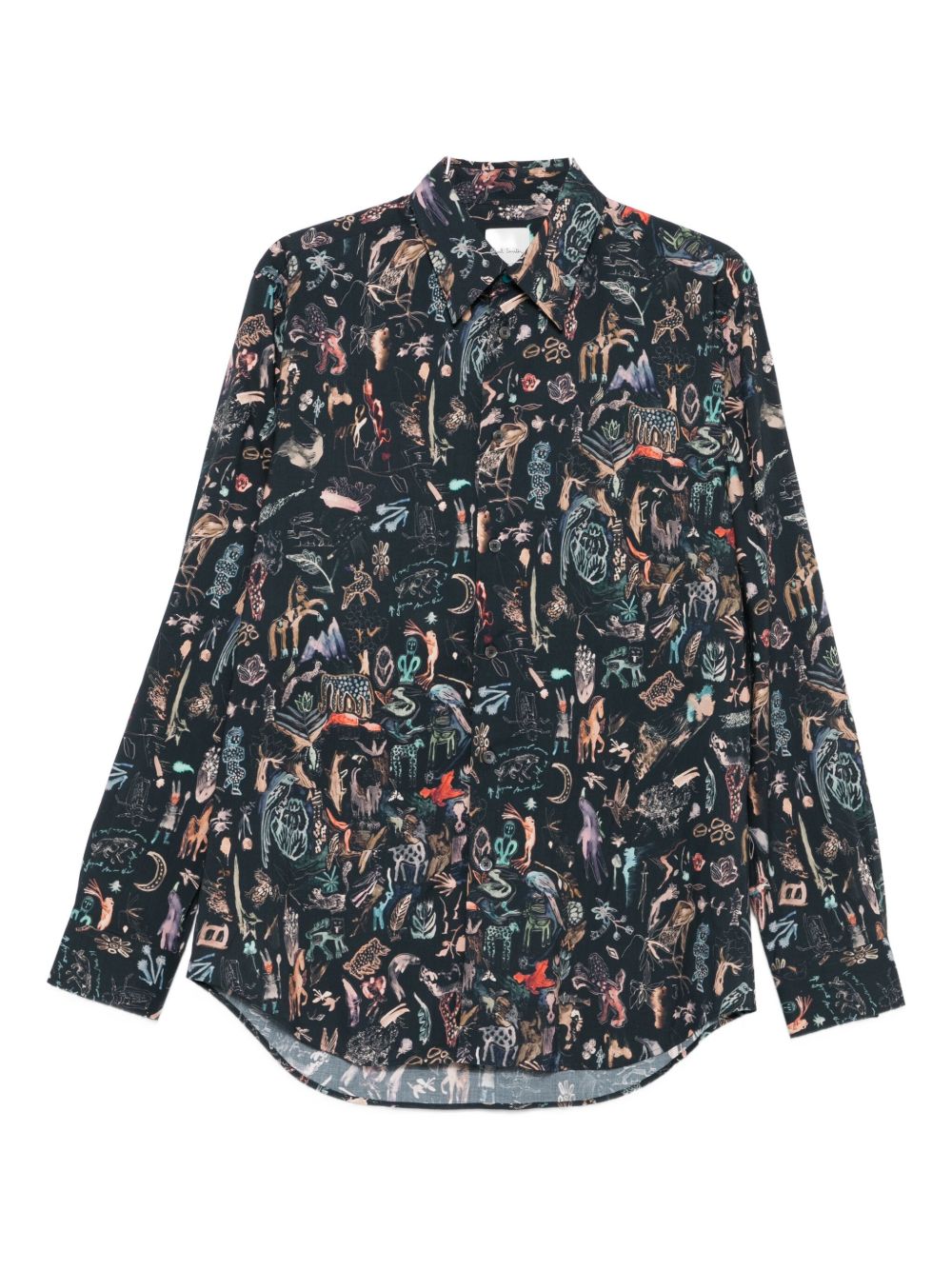 Paul Smith Shirts Blue Viscose