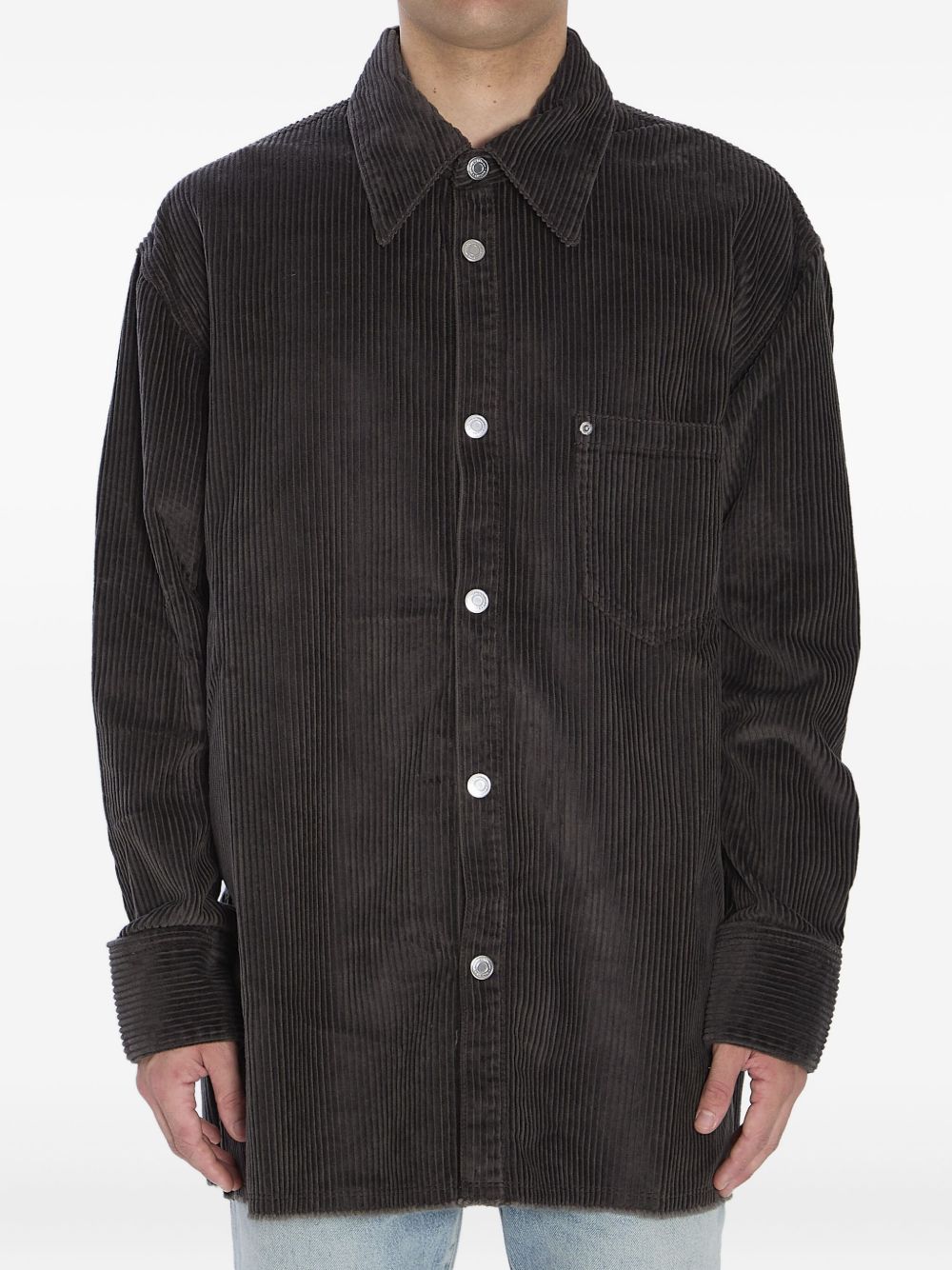 Ami Paris Shirts Grey Cotton