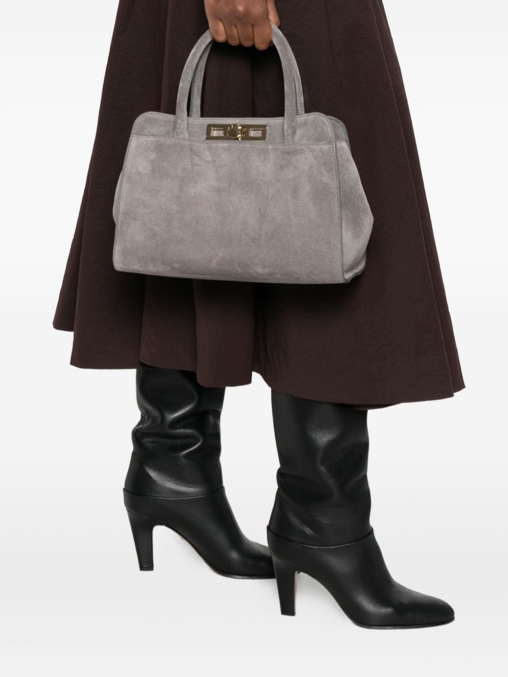 Fabiana Filippi Bags Grey Real Suede