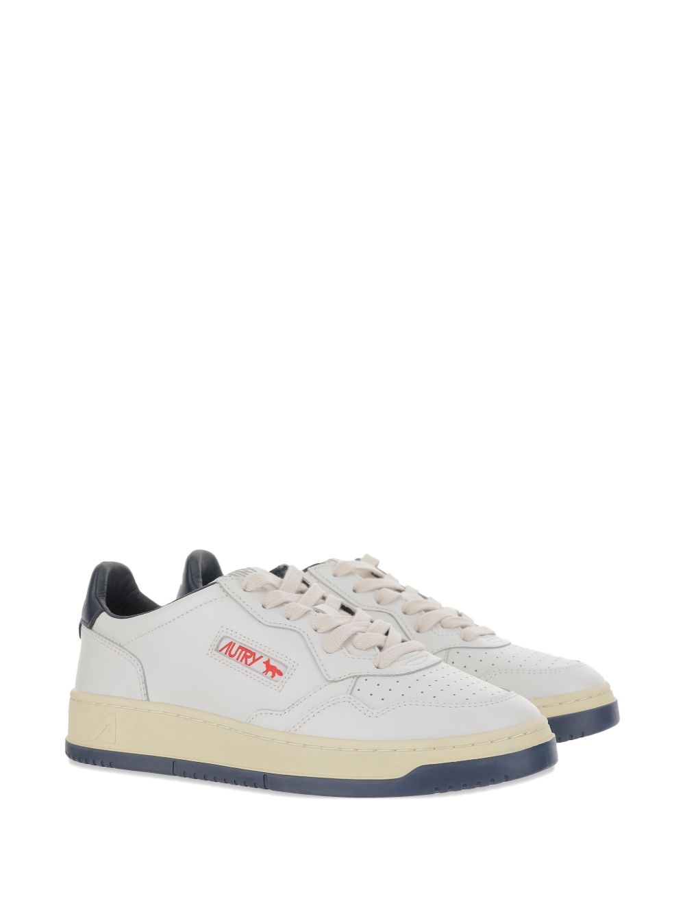 Autry X Maison Kitsune Sneakers Blue Cow Leather