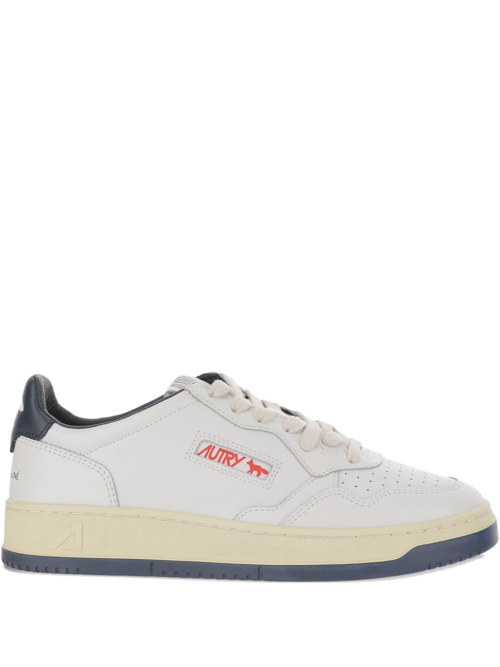 Autry X Maison Kitsune Sneakers Blue Cow Leather