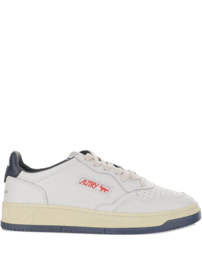 Autry X Maison Kitsune Sneakers Blue Cow Leather