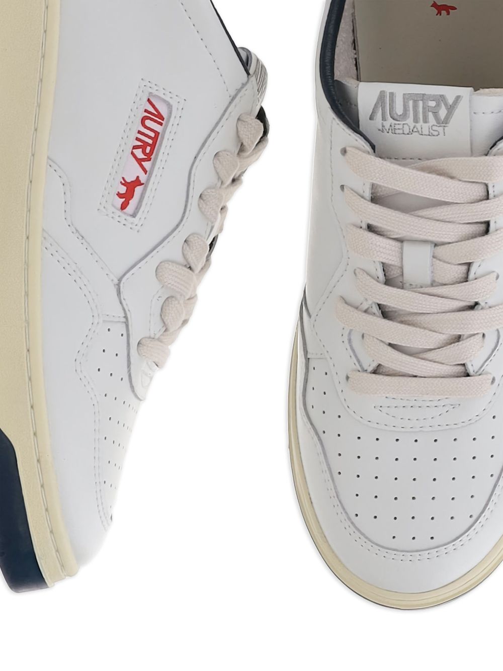 Autry X Maison Kitsune Sneakers Blue Cow Leather