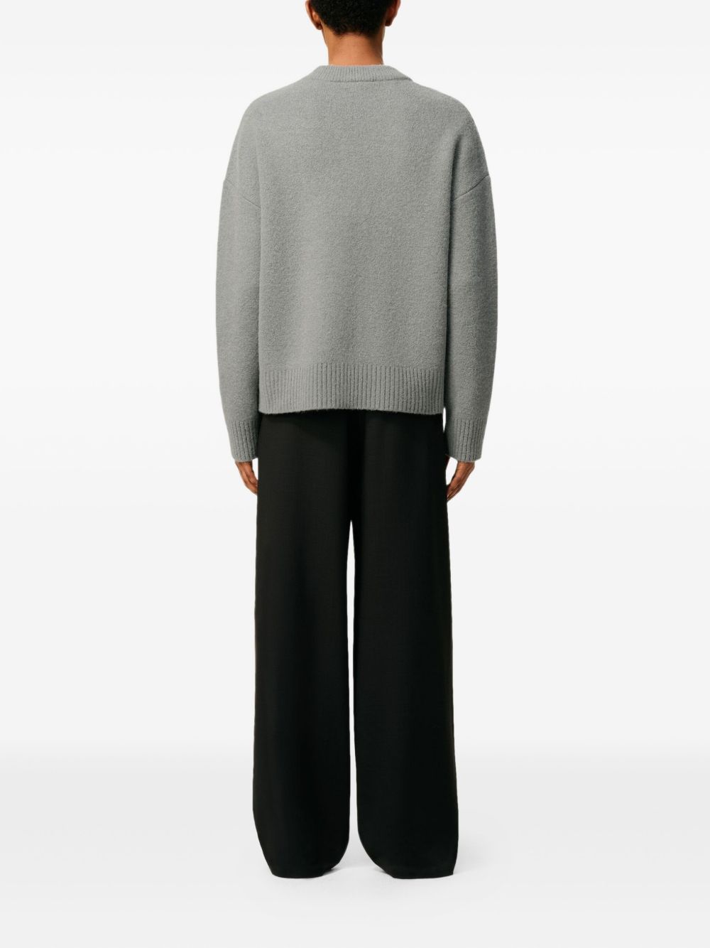 Ami Paris Sweaters Grey Alpaca