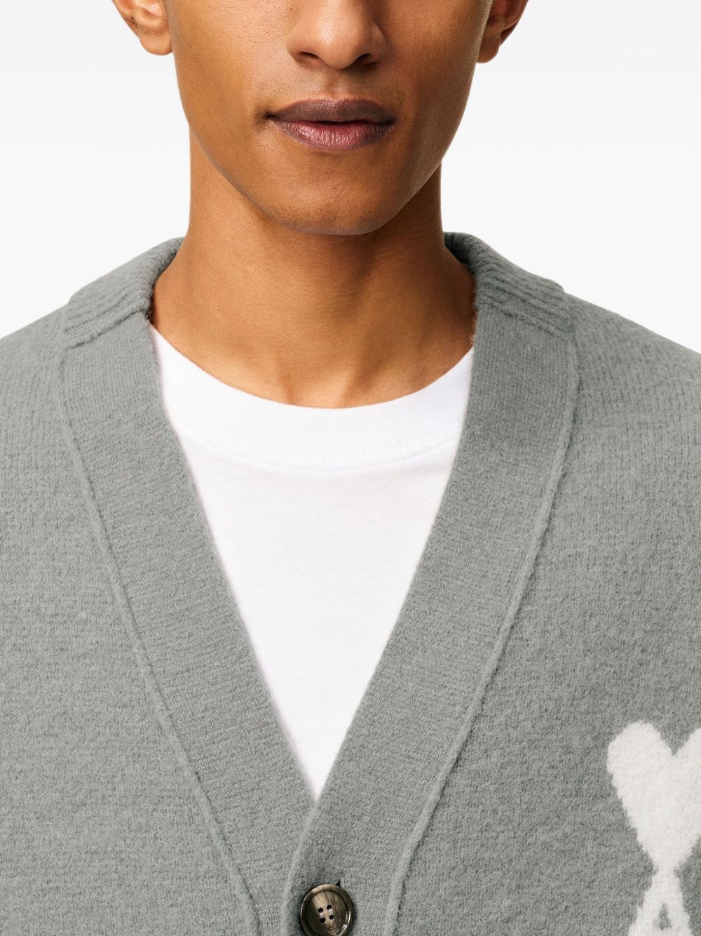 Ami Paris Sweaters Grey Alpaca