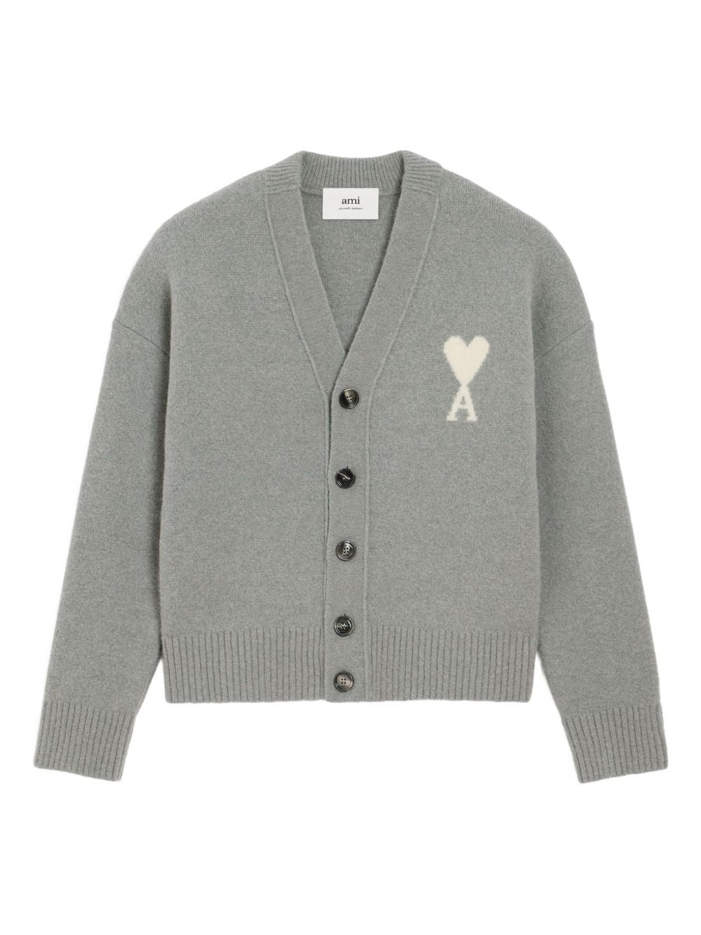 Ami Paris Sweaters Grey Alpaca