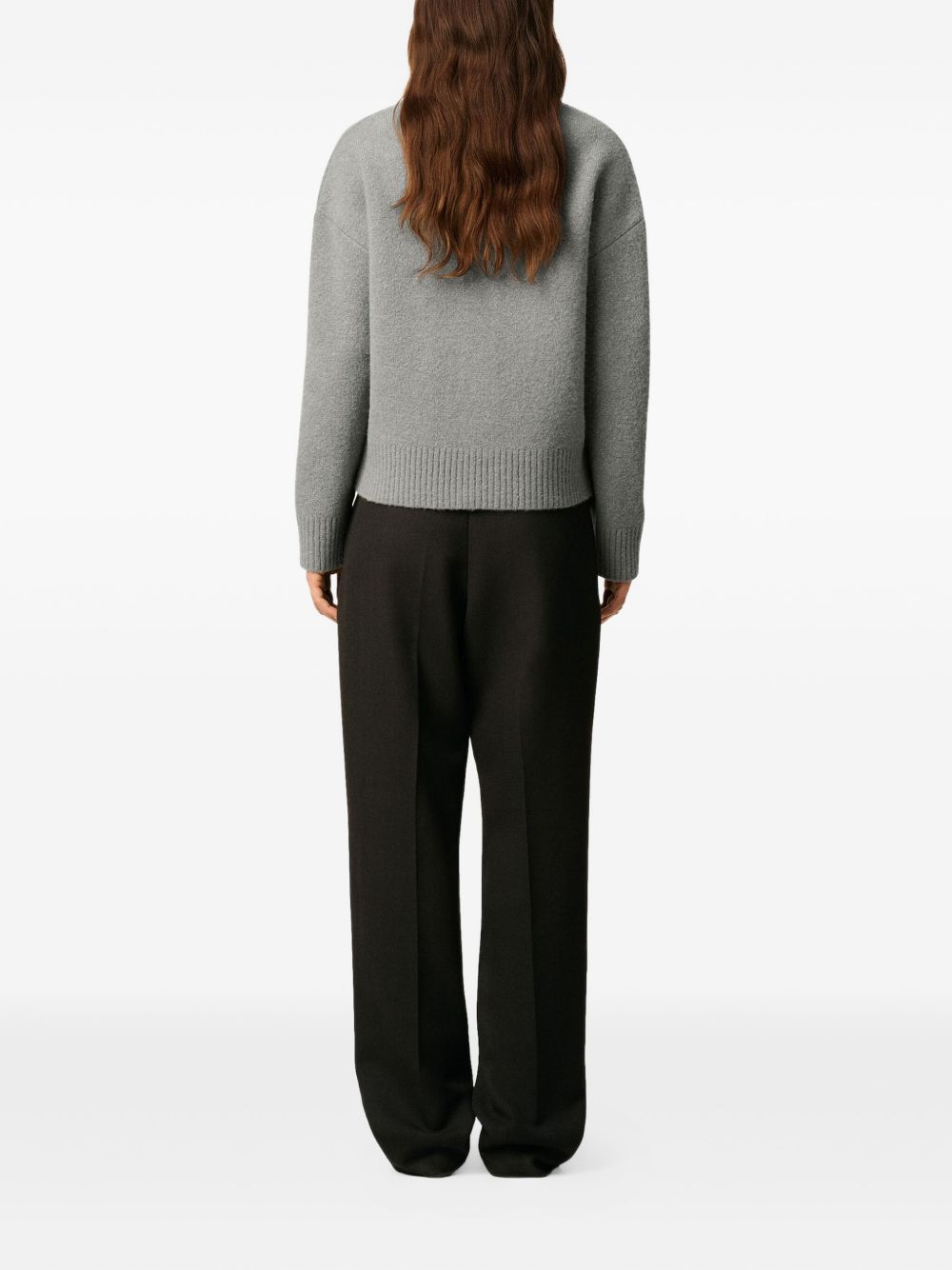 Ami Paris Sweaters Grey Alpaca