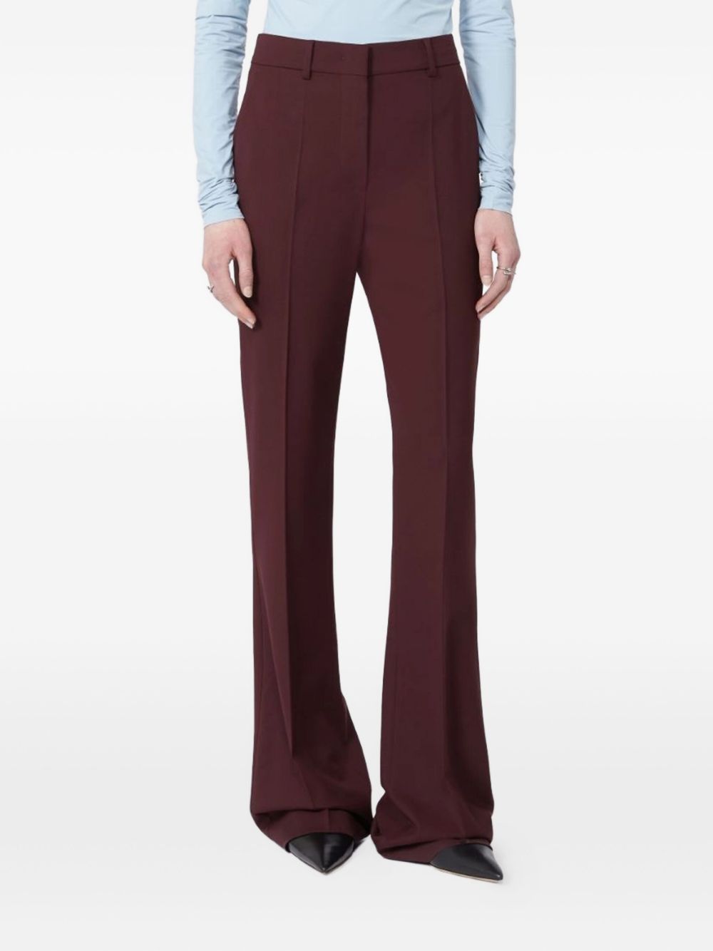 Sportmax Trousers Bordeaux Wool