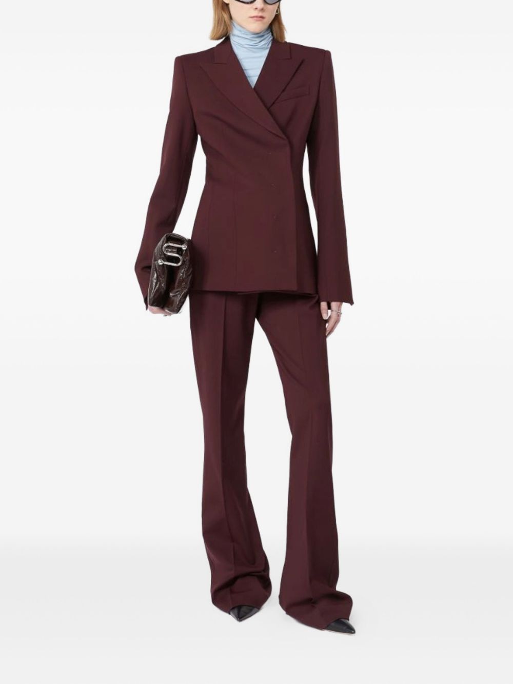 Sportmax Trousers Bordeaux Wool