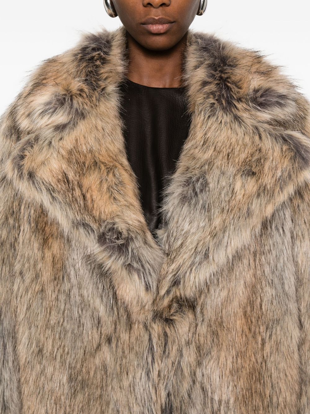 Thelaurent Coats Multicolour Artificial Fur