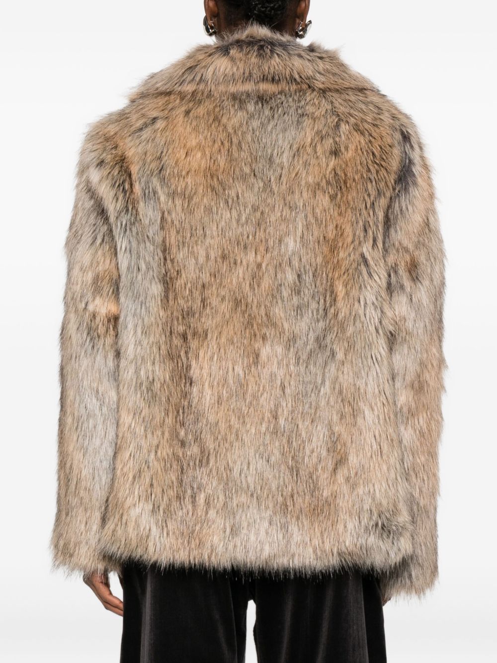 Thelaurent Coats Multicolour Artificial Fur
