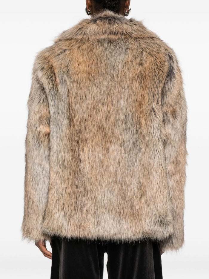 Thelaurent Coats Multicolour Artificial Fur