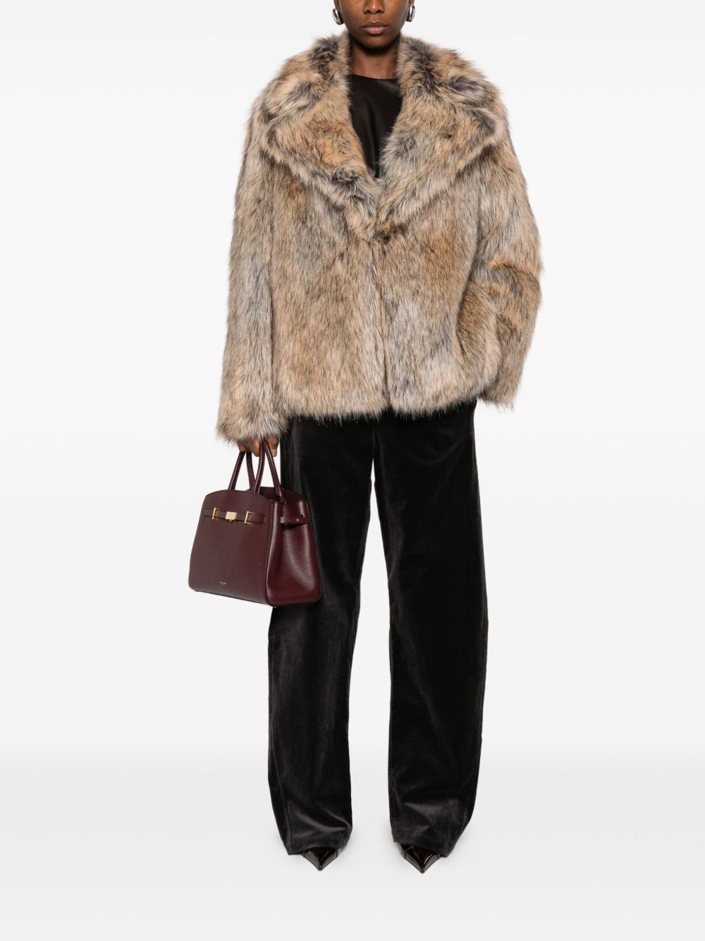 Thelaurent Coats Multicolour Artificial Fur
