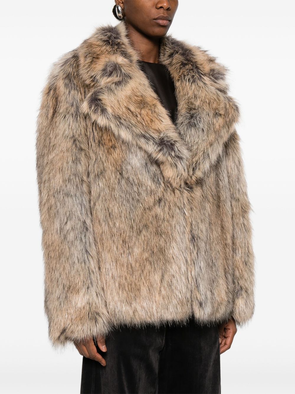Thelaurent Coats Multicolour Artificial Fur