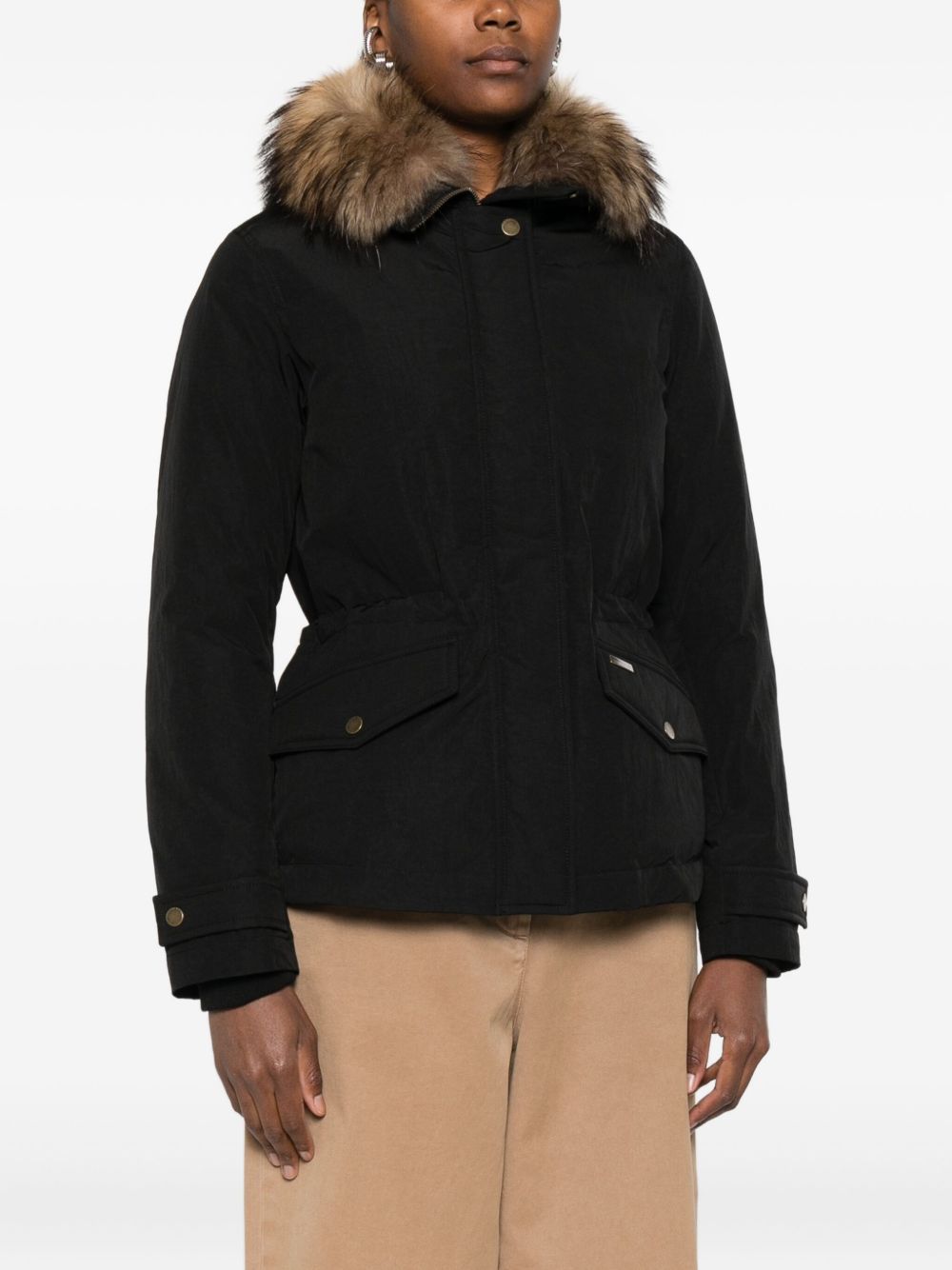 Woolrich Coats Black Polyester Polyamide