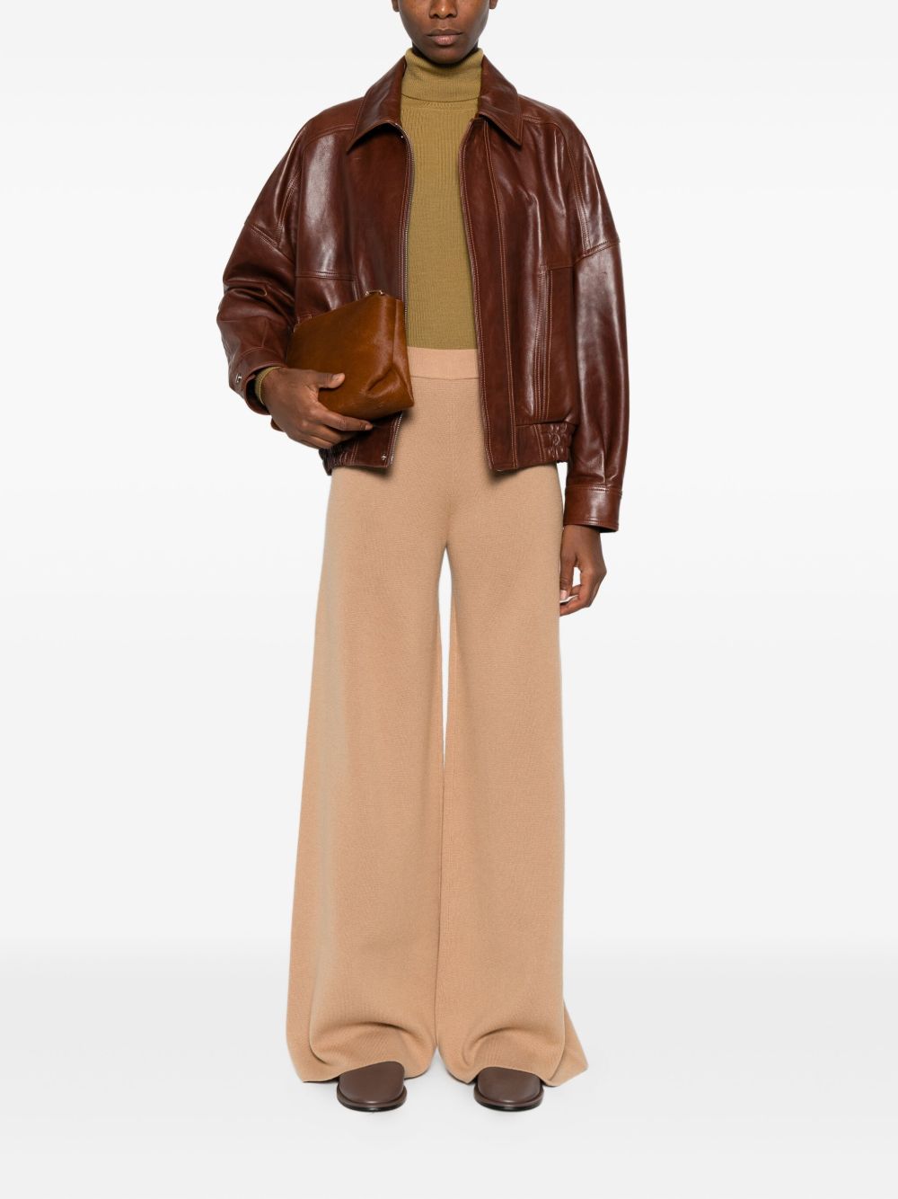 Max Mara Trousers Camel Wool