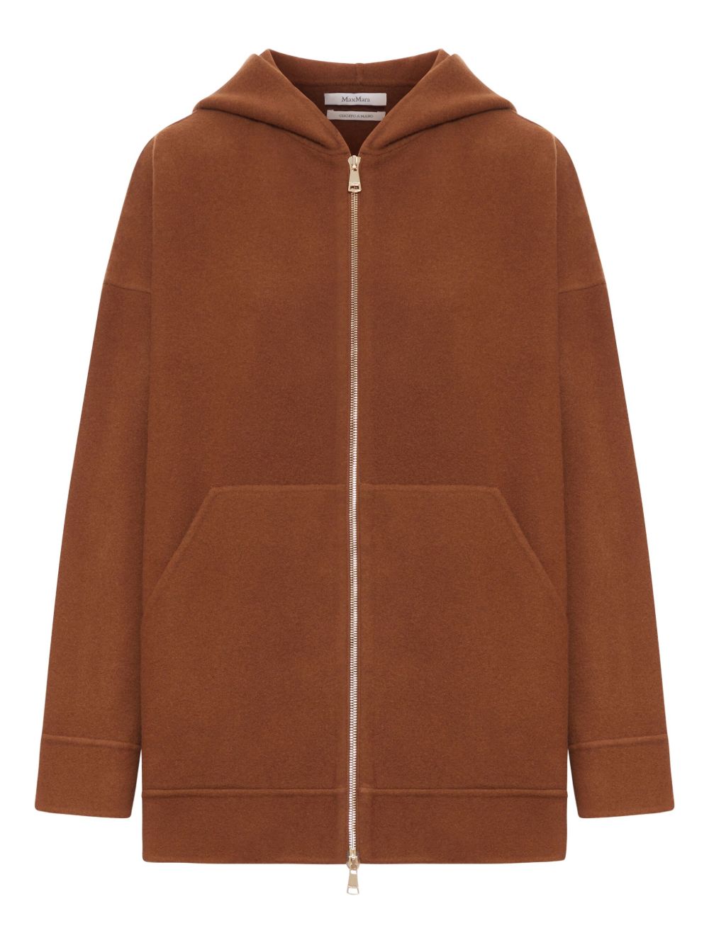 Max Mara Sweaters Leather Brown Wool