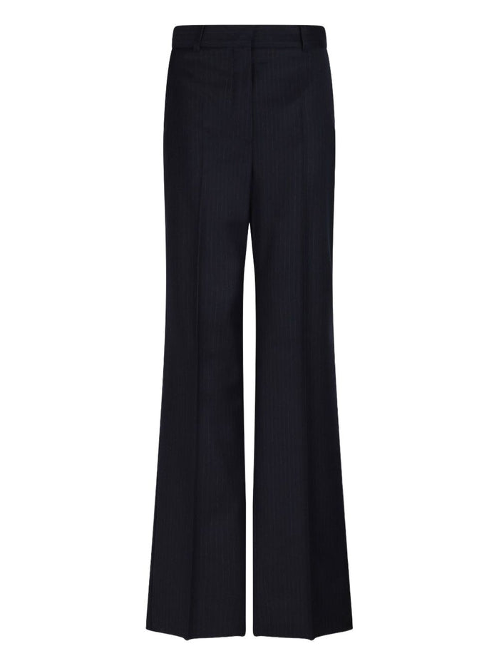 Max Mara Trousers Blue Virgin Wool