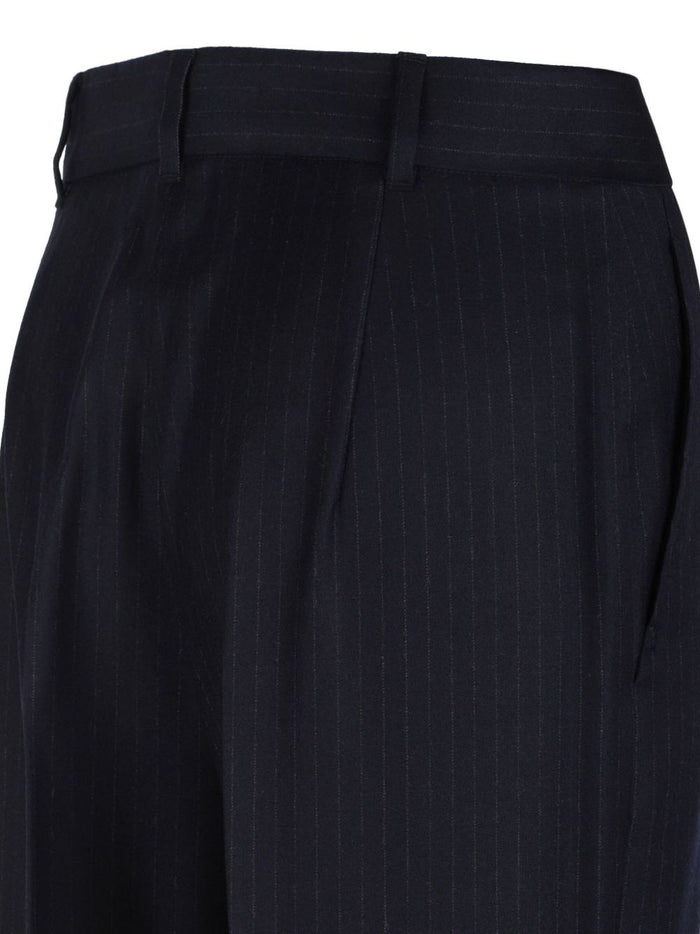Max Mara Trousers Blue Virgin Wool