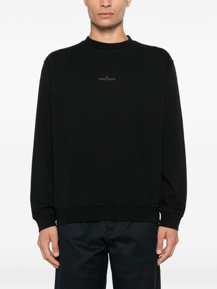 Stone Island Sweaters Black Organic Cotton