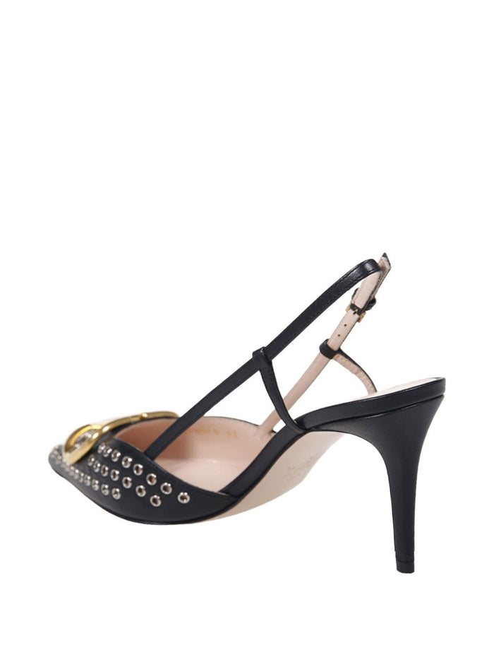 Valentino Garavani With Heel Black Leatehr