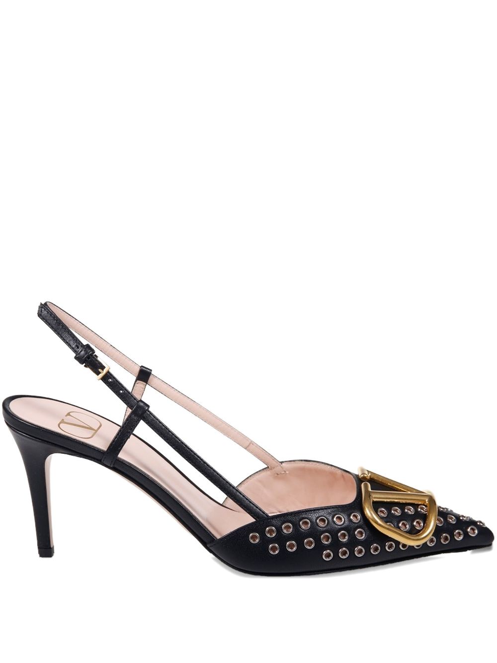Valentino Garavani With Heel Black Leatehr