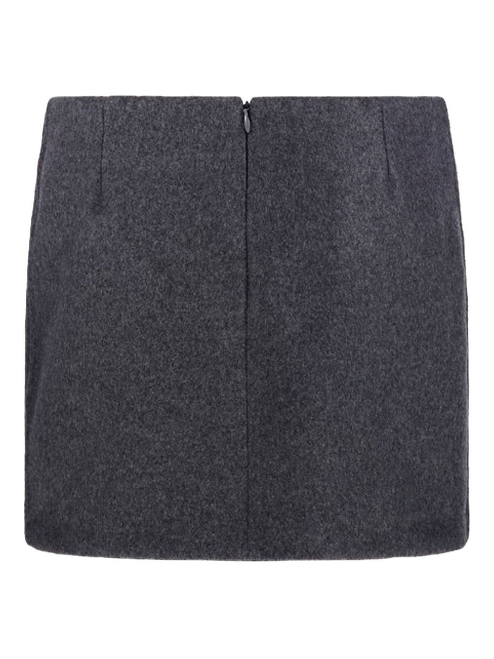SportMax Skirts Grey Wool
