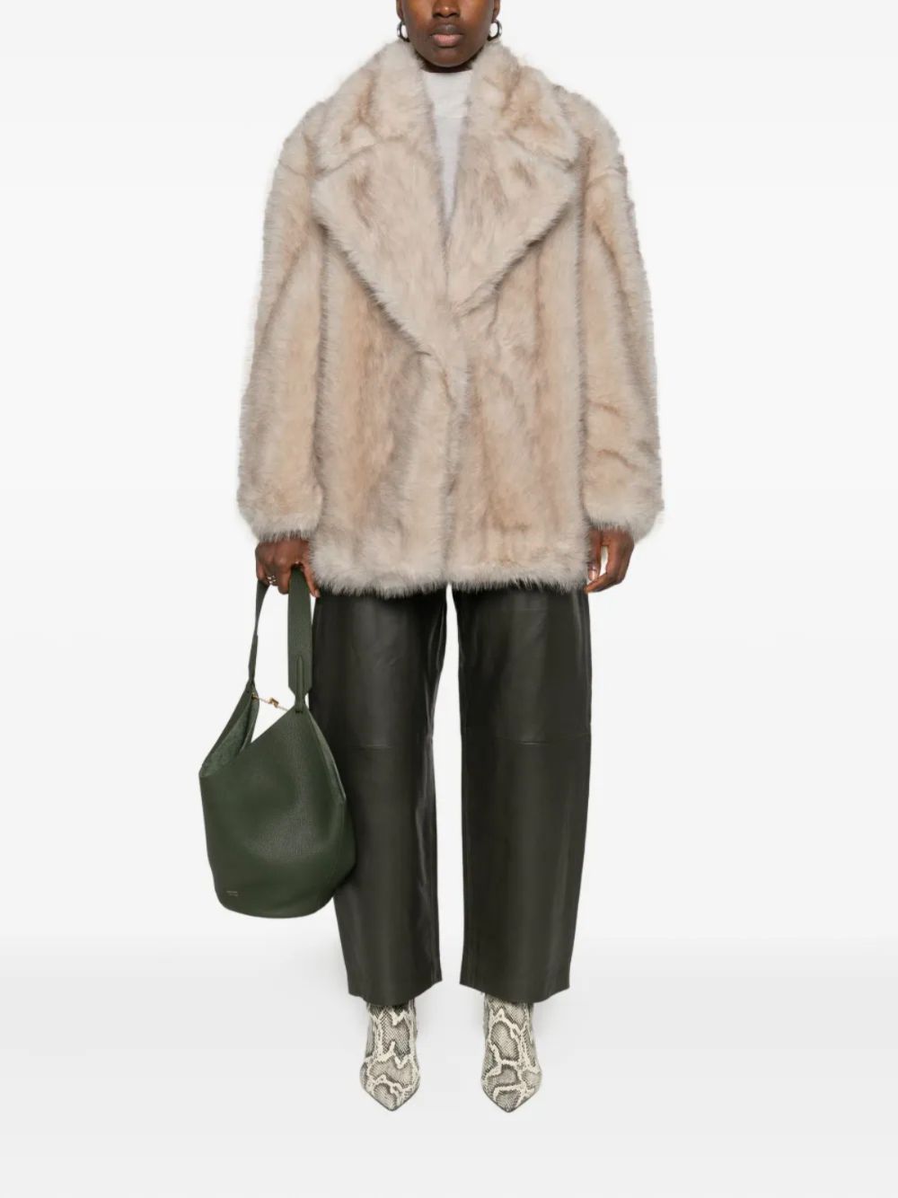 Sportmax Coats Beige Poliestere