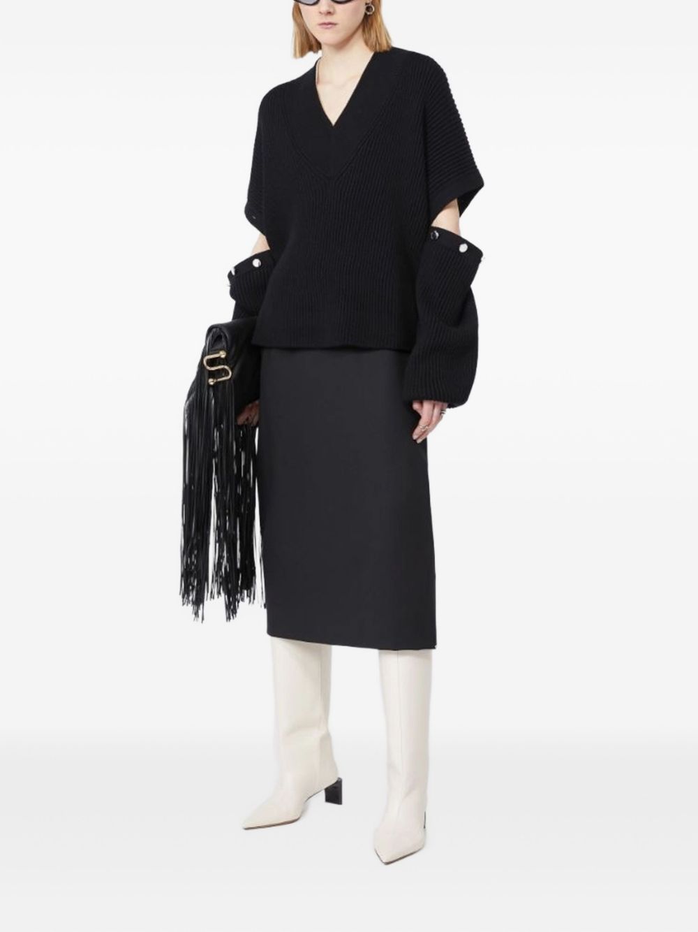Sportmax Sweaters Black Wool